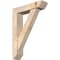 Ekena Millwork Traditional Slat Smooth Bracket w/ Offset Brace, Douglas Fir, 5 1/2"W x 22"D x 30"H BKT0604X22X30TRA06SDF - alternate 1